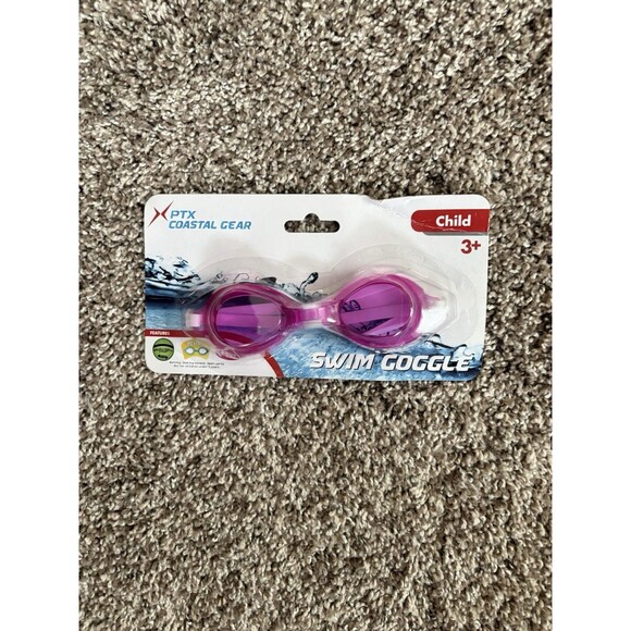 Kids 3+ Swim Goggle with Head Strap PTX Coastal Gear Violet  TF - Picture 1 of 2